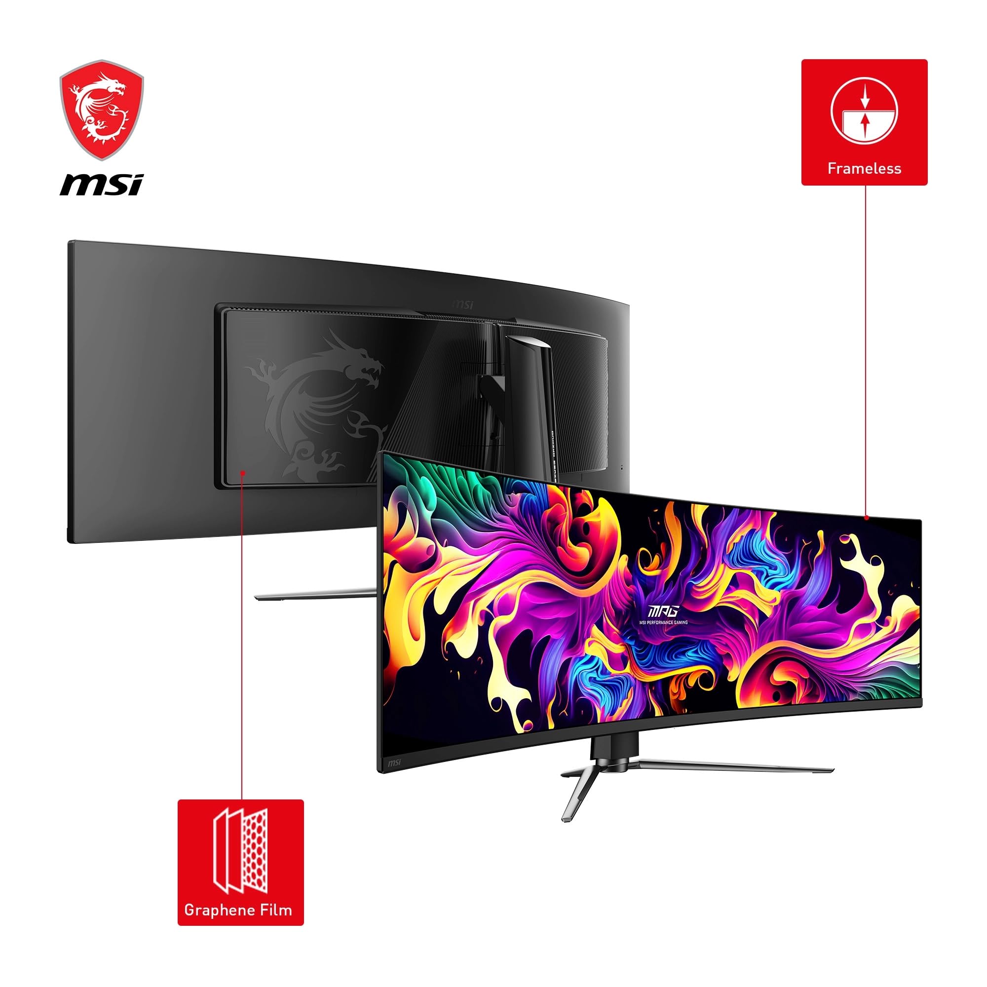 MSI MPG 491CQP QD-OLED Monitor Gaming Curvo 49
